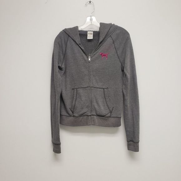 PINK Victoria's Secret Chicago Destination Skyline Bling Hoodie Size Small - Picture 2 of 13